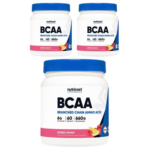 뉴트리코스트 퍼포먼스 BCAA 라즈베리 레모네이드 660g (3개)_이미지