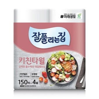 <b>잘</b><b>풀리는</b><b>집</b> 키친타월 150매 (4입)