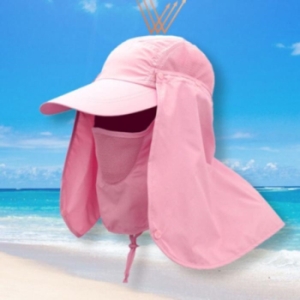 라일리 Rly 1개 핑크 햇빛 가리개 모자 얼굴 뒷목 차양 그늘 가림 15804176_이미지