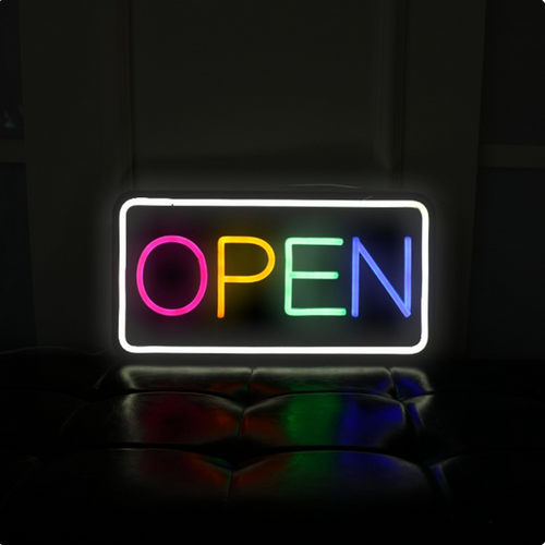 21세기트랜드 네로 LED 컬러 OPEN 네온사인 아크릴 간판 (2개)_이미지
