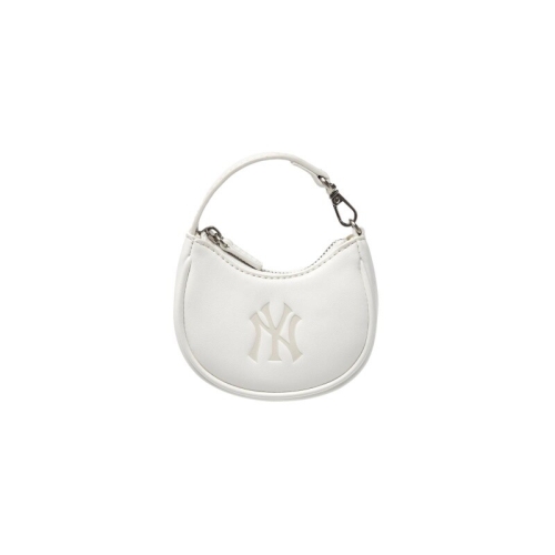 MLB 3APOM016N-50CRS 공용 베이직 엠보 로고 미니백 키링