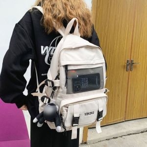 W80ABBC 아이보리 신학기 남녀 공용 백팩 책가방 대학생 고등 백팩 백펙 백백 학생백팩 신학기가방 피너클대전