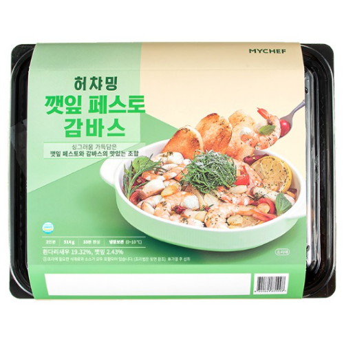 마이셰프 허챠밍 깻잎 페스토 감바스 514g (1개)