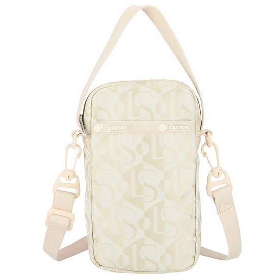 레스포색 모노그램 자카드 아이보리 미니 폰 크로스바디 3505.E872