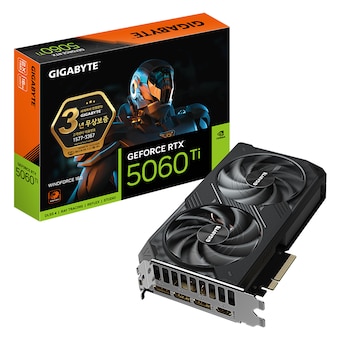 GIGABYTE 지포스 <b>RTX</b> <b>5060</b> <b>Ti</b> WINDFORCE D7 <b>16GB</b> 제이씨현