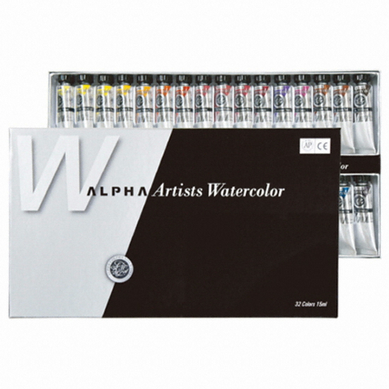알파색채 실버 수채화물감 세트 15ml (32색)_이미지