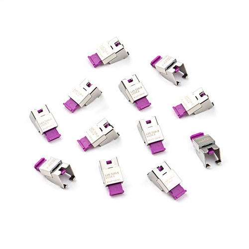 컴엑스아이 스마트키퍼 NC13P1 랜케이블락2 (12개, 퍼플)_이미지