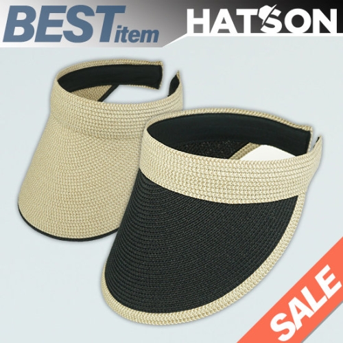 햇츠온 여성 썬바이저 밀짚 썬캡 캡 모자 3H1202 AA