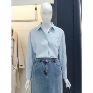 나이스클랍 스트라이프 크롭 셔츠 A252PWB310 SB 15854_A252PWB310SB_이미지