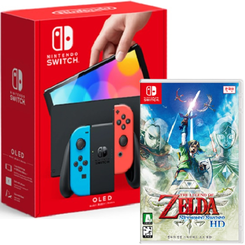 Nintendo 닌텐도 스위치 OLED 1인용 게임 패키지 (젤다의전설 스카이워드소드 HD)