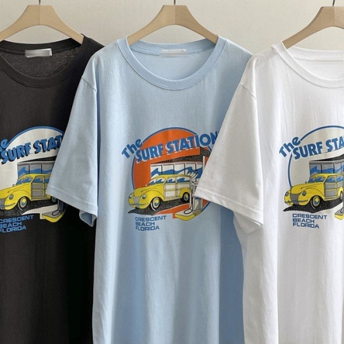 시드마켓 레트로자동차나염반팔티 406S225S 빅사이즈 여성의류