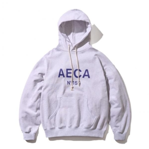 에이카화이트 AECA BIG LOGO PULLOVER 후드티 후디-LIGHT GREY/네이비 167516 M_이미지