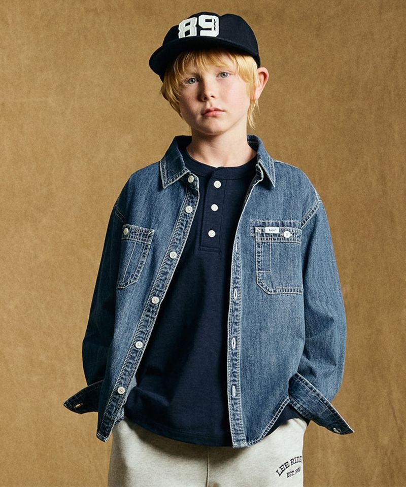 26일 KIDS 데님 셔츠 인디고 LK2603SH02IN 541061