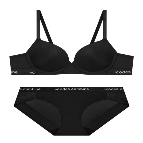 베이직 노와이어 브라팬티SET CEWBR162BK