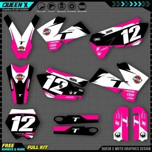 TEAM NEW QUEEN X 그래픽 및 배경 데칼 스티커 키트 KTM SX 85 SX85-105 적합 2003-2006 2007