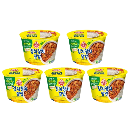 오뚜기 컵밥 김치참치덮밥 315g(+계란국) (5개)