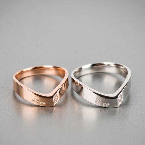 미니골드 김천점 SILVER 브이웨이브 커플링 남자 여자 은반지 RRIC1061 RRIC1062 겉면 우대안쪽 이니셜 각인무료