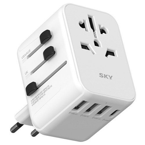 스카이랩 스카이 필 17W 4포트 여행용 충전기 SKY-TMA17W_이미지