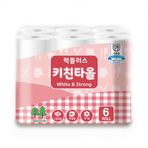  대왕제지 럭플러스 키친타월 150매 (6입) [1팩(6입)]