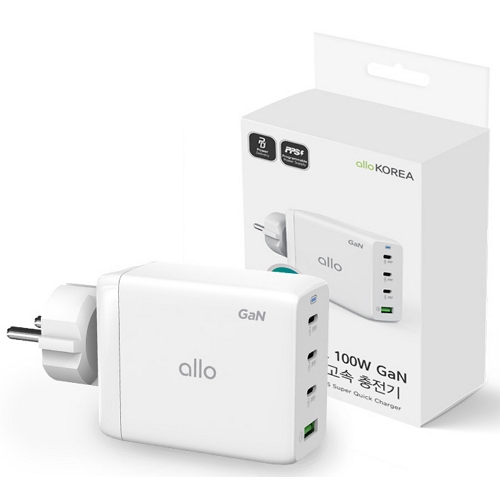 알로코리아 PD PPS 100W 4포트 GaN 프로 충전기 UC4100GPD_이미지