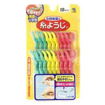 고바야시 어금니용 Y <b>치실</b> 18개