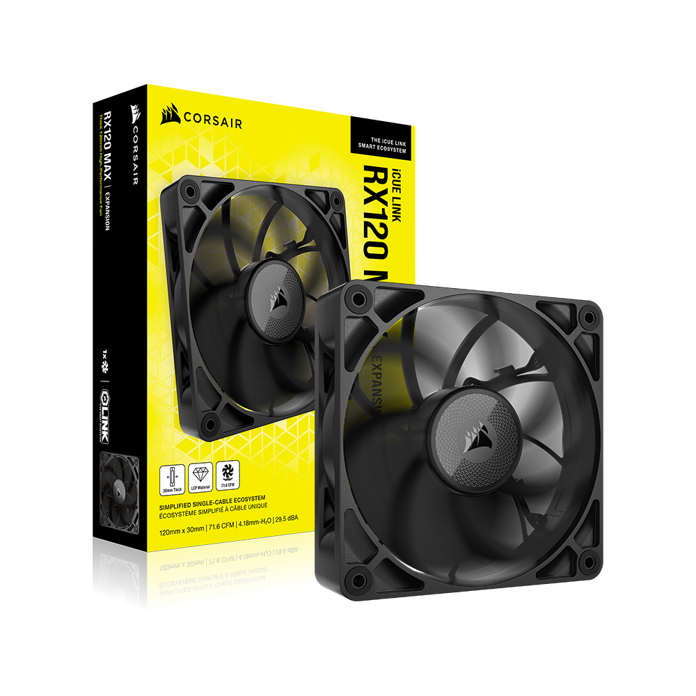 CORSAIR iCUE LINK RX120 MAX PWM THICK Expansion Fan (블랙)_이미지