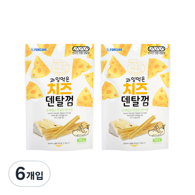 포켄스 과일먹은 치즈덴탈껌 바나나 100g (6개)_이미지