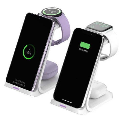 스카이랩 스카이 필 W55 15W 3in1 무선충전기 SKY-W55S (갤럭시워치용)