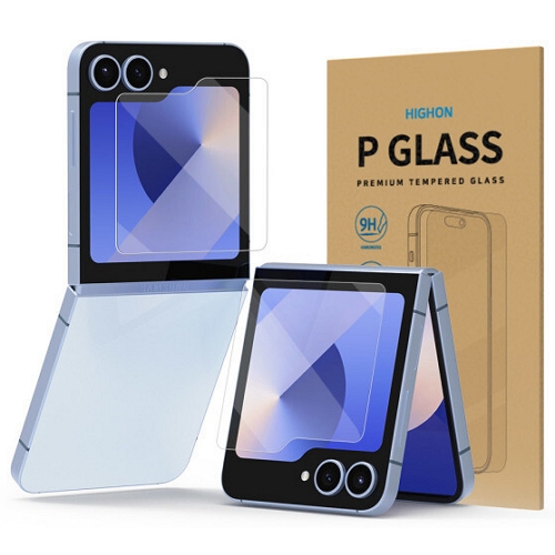 하이온 갤럭시Z 플립6 퍼펙트핏 P글라스 강화유리 액정보호필름 (액정 2매)_이미지