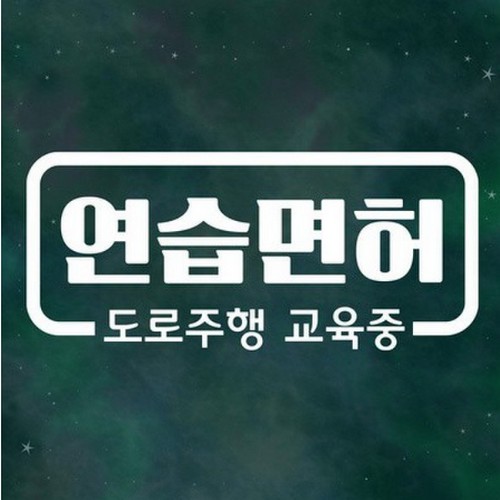 리틀메테오 초보운전 스티커 심플 라인 연습면허 LMCN-038