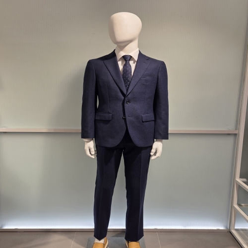 맨잇슈트 파격할인 세련된 울혼방 투톤 네이비 스타체크 셋업정장_ZEGC10903 DR4435_이미지