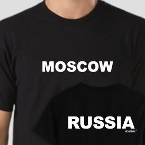 러시아 모스크바 캐쥬얼 티셔츠 반팔티 커플티 W4ABFB3