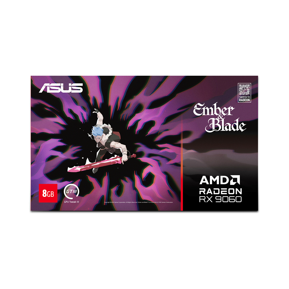 라데온 RX 9060 D6 8GB 엠버 앤 블레이드 에디션 대원씨티에스