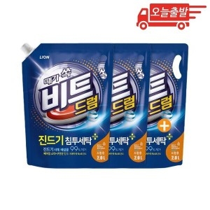 라이온코리아 비트 진드기 침투세탁 드럼용 리필 2L (3개)