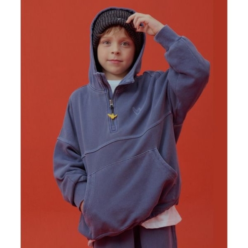 엔젤 피그먼트 후드 티셔츠-다크블루 MG53TH01DB _IC_이미지