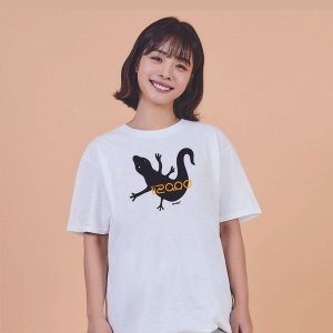 도마뱀 그래픽 캐쥬얼 반팔티 W7B2414