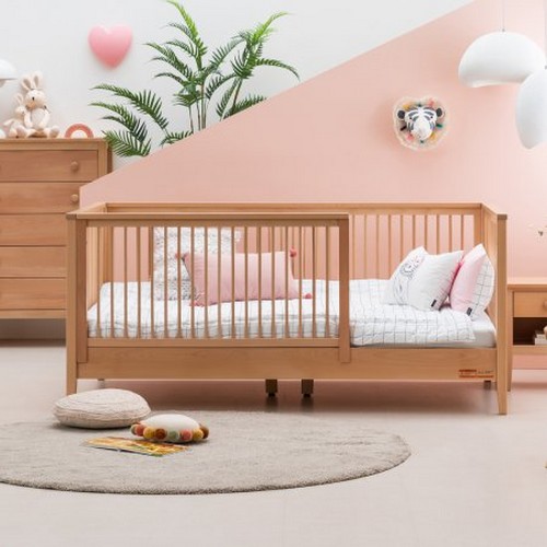 쁘띠라뺑 하이헨리 비치원목 침대 SS (매트별도)_이미지