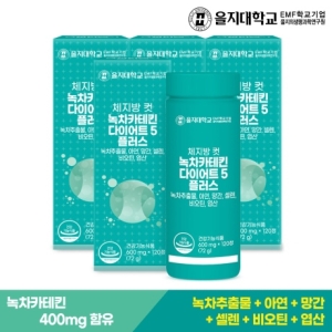 비엘헬스케어 을지대학교 체지방 컷 녹차카테킨 다이어트5 플러스 600mg 120정 (4개)_이미지