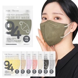 KF94 컬러마스크 새부리형 대형 100매 다크그린