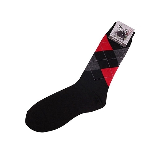 오너클랜 남성용 아가일 정장양말 남자양말 레드1켤레 WA2637C