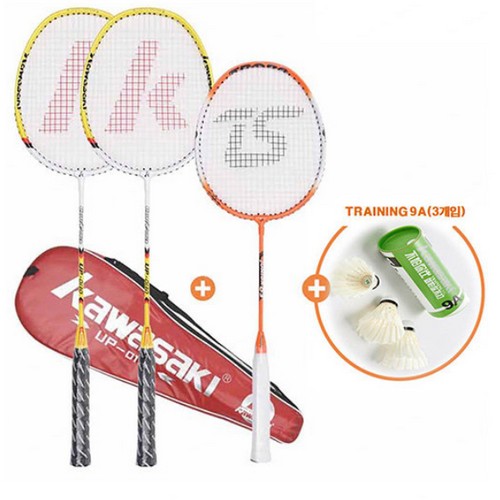 가와사키 UP-0130 배드민턴 라켓 셔틀콕세트