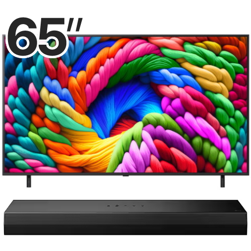 LG전자 나노셀 AI 65NANO90AKA (스탠드+사운드바, S20A)