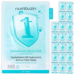 넘버즈인 1번 히알루로닉 판토텐산 클리어 수딩 거즈팩 (20매)_이미지