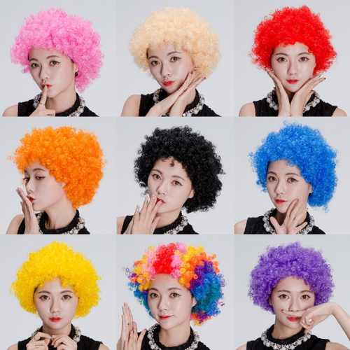 파티쇼 삐에로가발 소형 삐에로 광대 점보 뽀글이 파마 가발_이미지