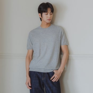 앨빈클로 DELUXE 린넨 반팔 라운드 니트 DLX1521 4 COLOR