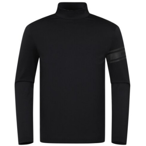 JDX골프 소매 로고 하이넥 기모 티셔츠 X2TLW1442BK