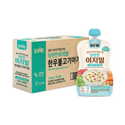 엘빈즈 맘편한 이지밀 한우불고기 아기밥 100g (130개)_이미지