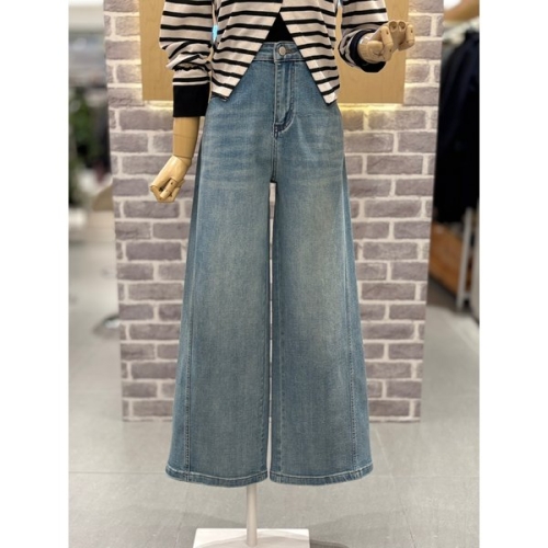 레코브 절개 세미와이드 데님팬츠 LC31F3DP516X_이미지