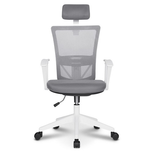 체어포커스 네오와이드 프리미엄 헤더형 3각팔 화이트바디 책상의자 Neo-Y42 (패브릭좌판)_이미지