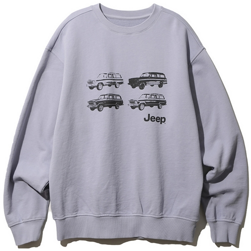 JEEP Four-division Pigment sweat JM5TSU836 (MG, 멜란지그레이)